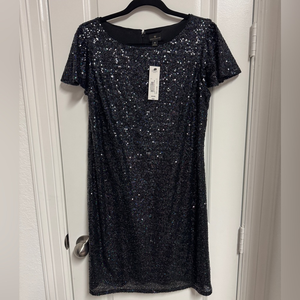 Black sequin dress